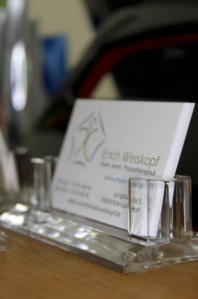 Visitenkarte Erich Weiskopf – Staatl. anerkannter Physiotherapeut Köln